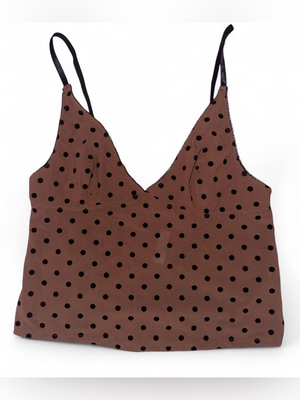 Brown Polka Dot Tank Top